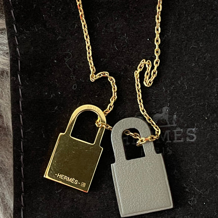 Preloved Authentic Slightly Used Hermes O'Kelly Pendant Size Pm Black Gold Plated