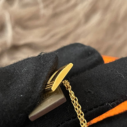 Preloved Authentic Slightly Used Hermes O'Kelly Pendant Size Pm Black Gold Plated