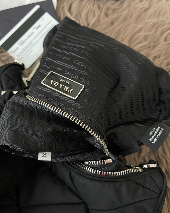 Preloved Authentic Like New Prada Padded Re-Nylon Shoulder Bag