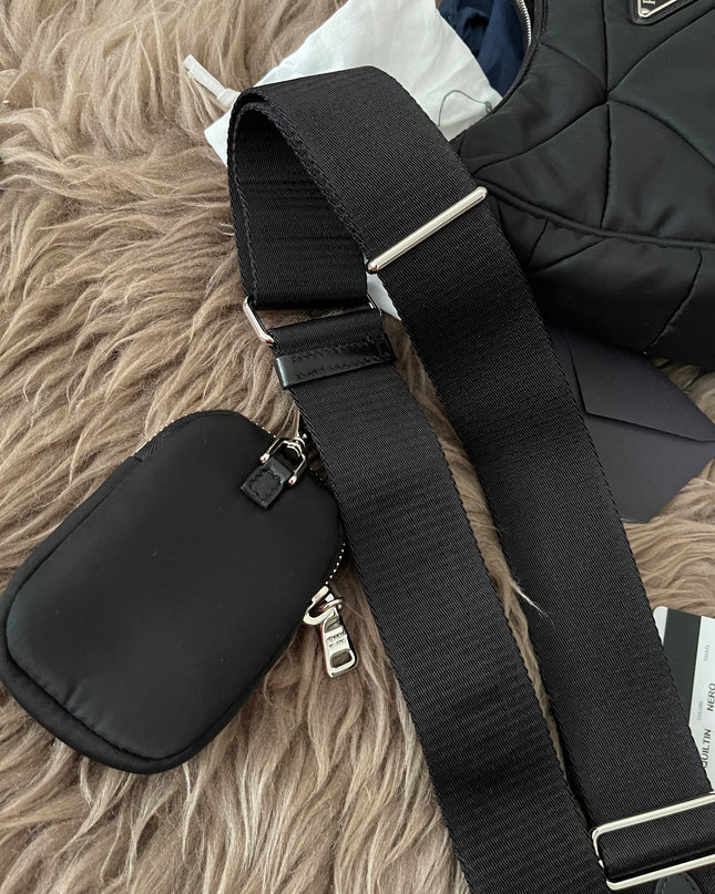 Preloved Authentic Like New Prada Padded Re-Nylon Shoulder Bag