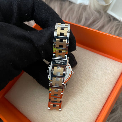 Preloved Authentic Hermès Clipper Watch 2 tone 24MM 16.5cm