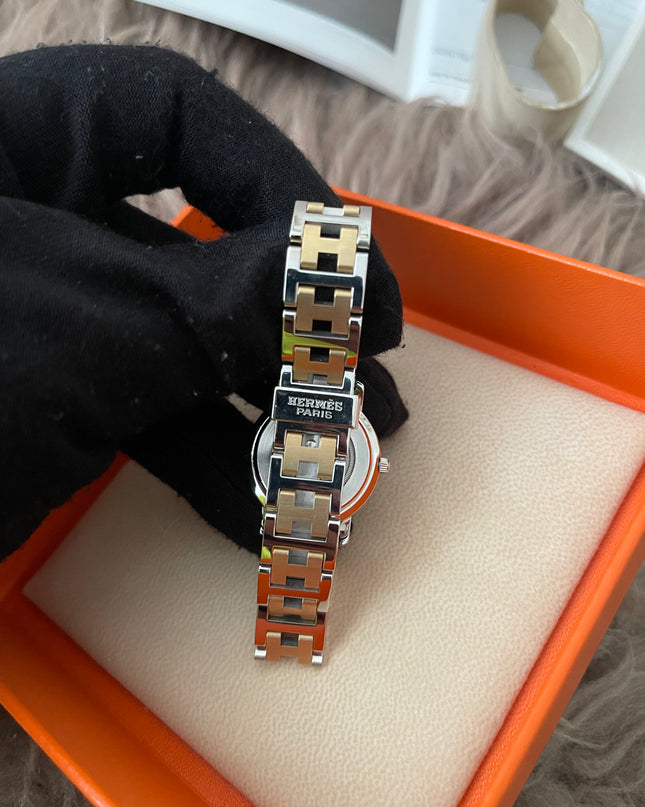 Preloved Authentic Hermès Clipper Watch 2 tone 24MM 16.5cm