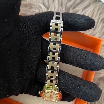 Preloved Authentic Hermès Clipper Watch 2 tone 24MM 16.5cm