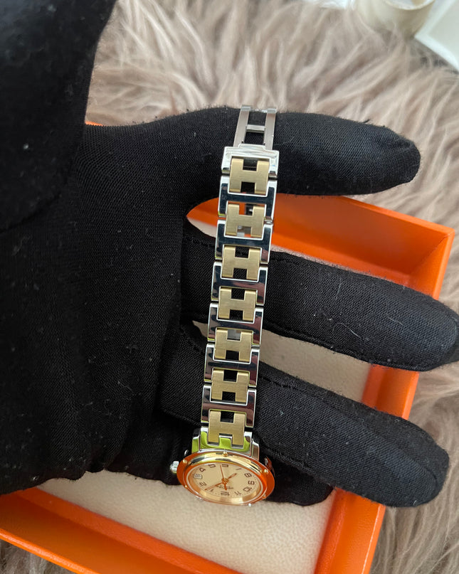 Preloved Authentic Hermès Clipper Watch 2 tone 24MM 16.5cm