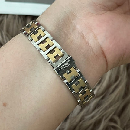 Preloved Authentic Hermès Clipper Watch 2 tone 24MM 16.5cm