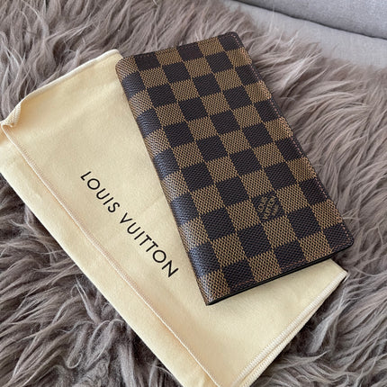 Preloved Authentic Louis Vuitton Damier Ebene Canvas Bifold Long Wallet
