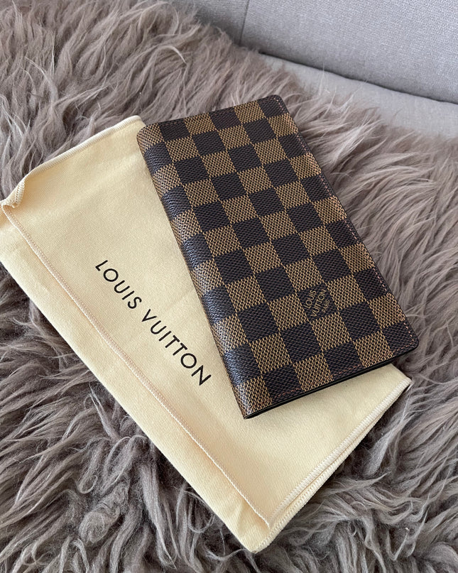 Preloved Authentic Louis Vuitton Damier Ebene Canvas Bifold Long Wallet