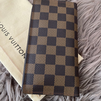 Preloved Authentic Louis Vuitton Damier Ebene Canvas Bifold Long Wallet