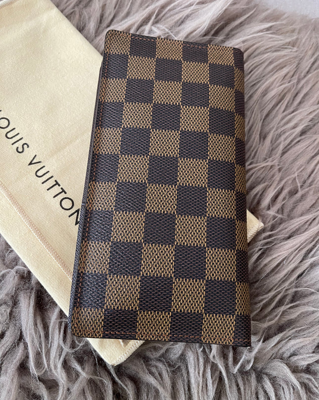 Preloved Authentic Louis Vuitton Damier Ebene Canvas Bifold Long Wallet