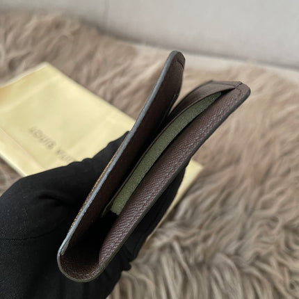 Preloved Authentic Louis Vuitton Damier Ebene Canvas Bifold Long Wallet