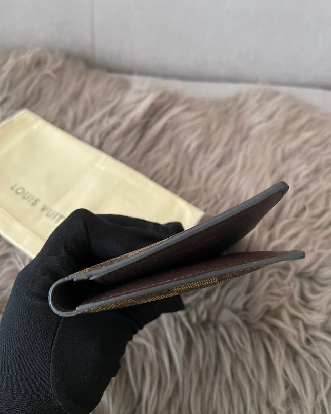 Preloved Authentic Louis Vuitton Damier Ebene Canvas Bifold Long Wallet