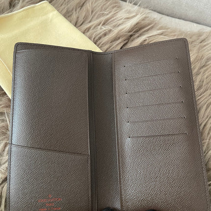 Preloved Authentic Louis Vuitton Damier Ebene Canvas Bifold Long Wallet