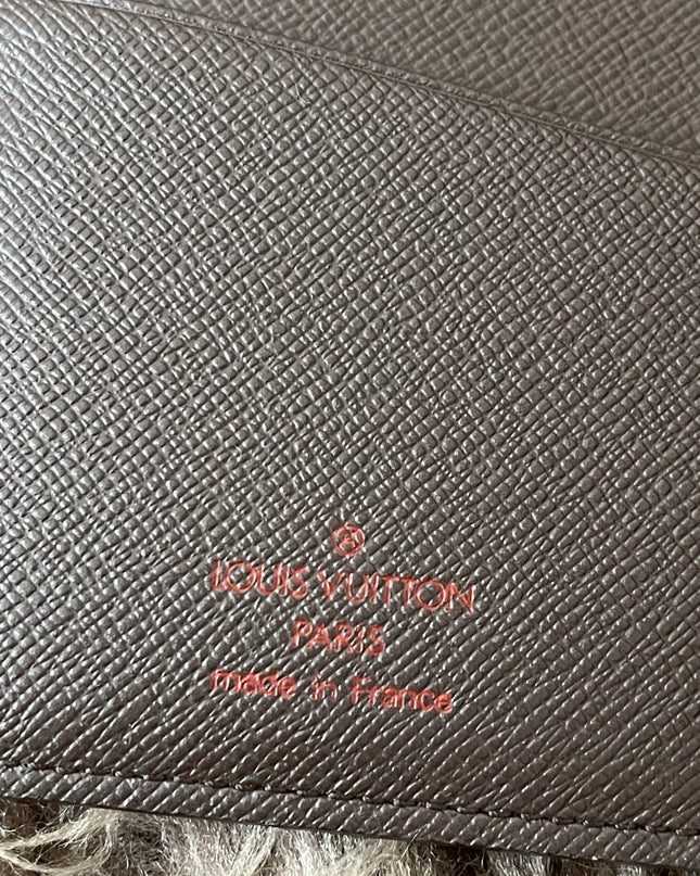 Preloved Authentic Louis Vuitton Damier Ebene Canvas Bifold Long Wallet