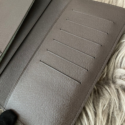 Preloved Authentic Louis Vuitton Damier Ebene Canvas Bifold Long Wallet