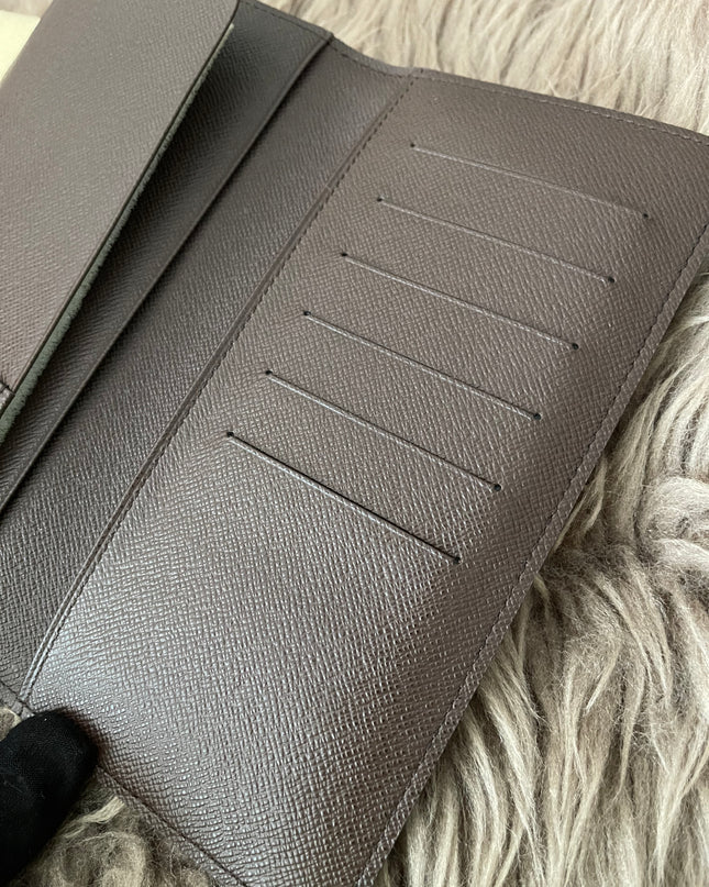 Preloved Authentic Louis Vuitton Damier Ebene Canvas Bifold Long Wallet