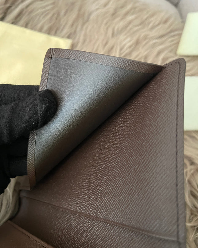 Preloved Authentic Louis Vuitton Damier Ebene Canvas Bifold Long Wallet