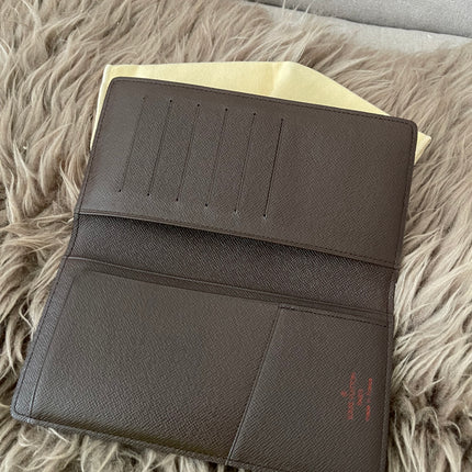 Preloved Authentic Louis Vuitton Damier Ebene Canvas Bifold Long Wallet
