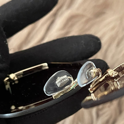 Preloved Authentic BVLGARI Half Rim Irregular Sunglasses