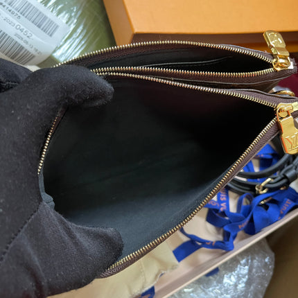 Preloved Louis Vuitton Monogram Giant Reverse Pochette Double Zip Crossbody Bag