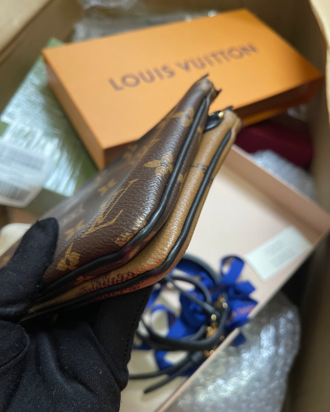 Preloved Louis Vuitton Monogram Giant Reverse Pochette Double Zip Crossbody Bag