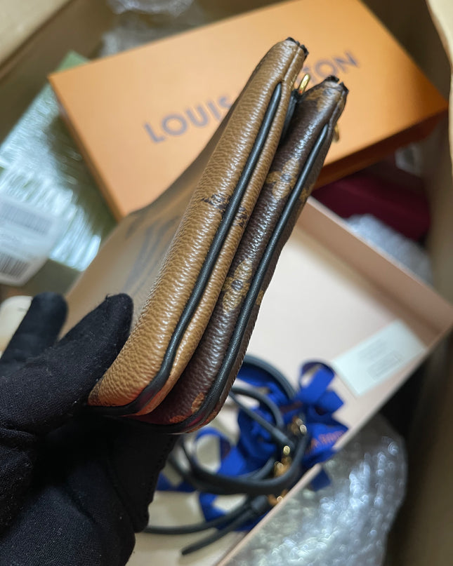 Preloved Louis Vuitton Monogram Giant Reverse Pochette Double Zip Crossbody Bag