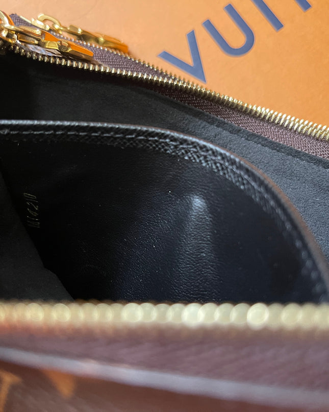 Preloved Louis Vuitton Monogram Giant Reverse Pochette Double Zip Crossbody Bag