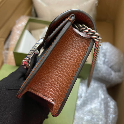 Preloved Gucci Blue/Brown Denim Super Mini GG Dionysus Crossbody Bag