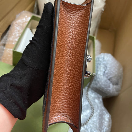 Preloved Gucci Blue/Brown Denim Super Mini GG Dionysus Crossbody Bag