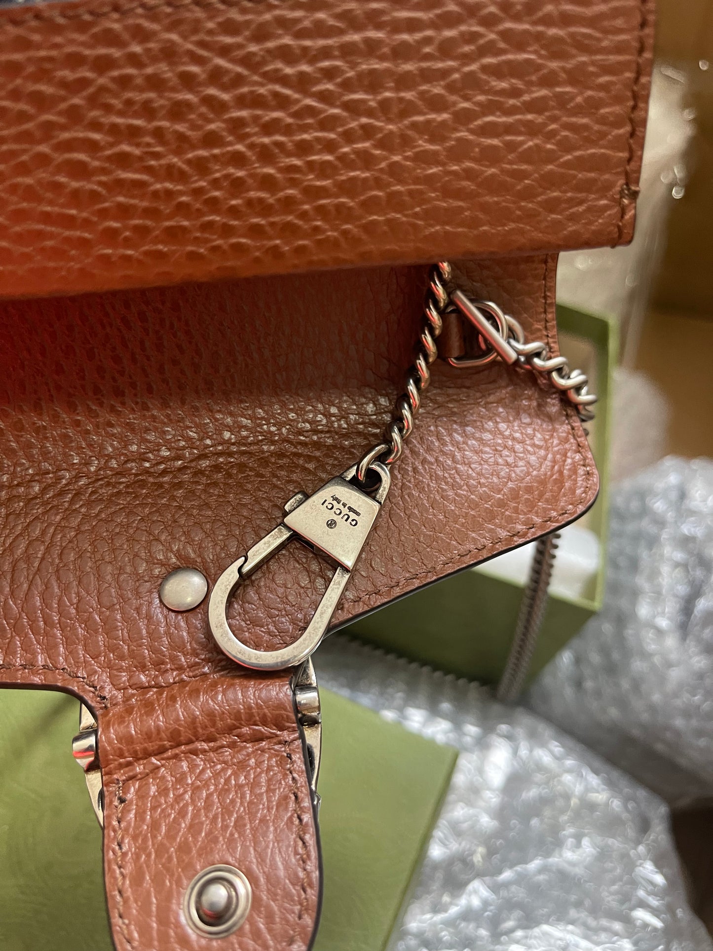 Preloved Gucci Blue/Brown Denim Super Mini GG Dionysus Crossbody Bag