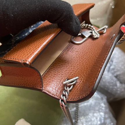 Preloved Gucci Blue/Brown Denim Super Mini GG Dionysus Crossbody Bag