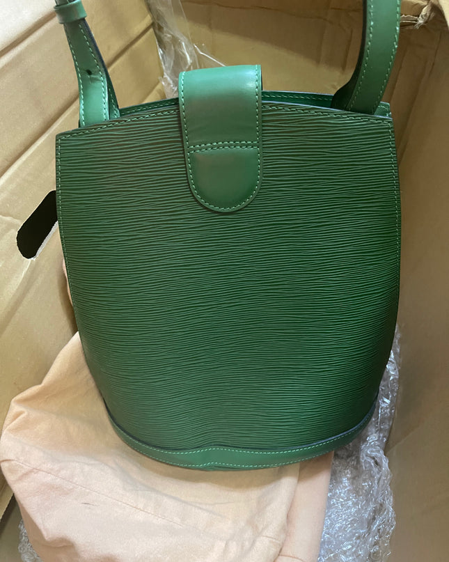 Preloved Louis Vuitton Green Epi Leather Cluny Shoulder Bag