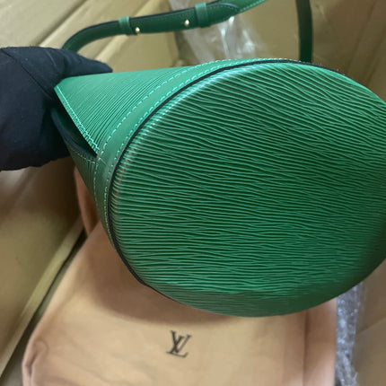 Preloved Louis Vuitton Green Epi Leather Cluny Shoulder Bag