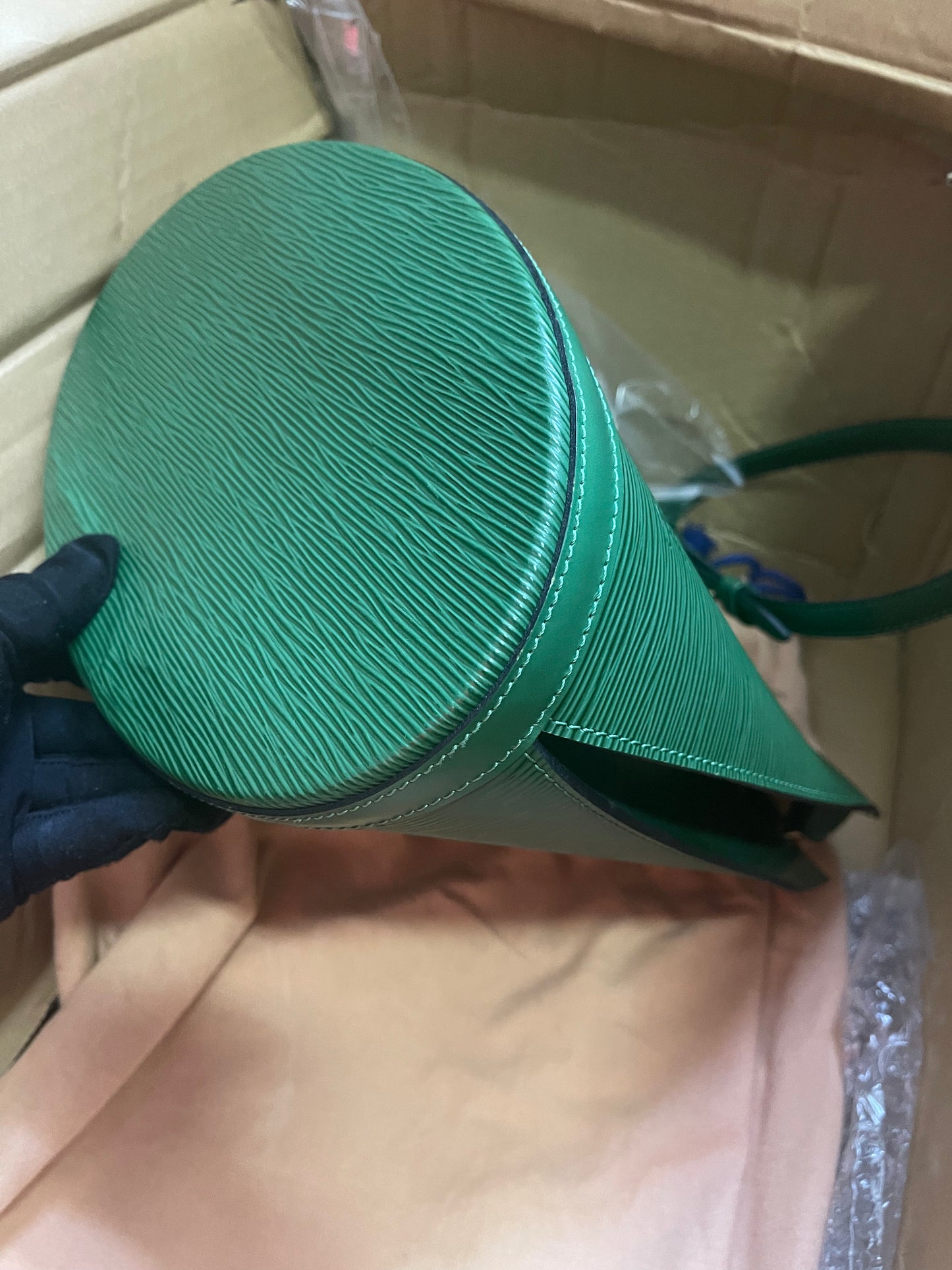 Preloved Louis Vuitton Green Epi Leather Cluny Shoulder Bag