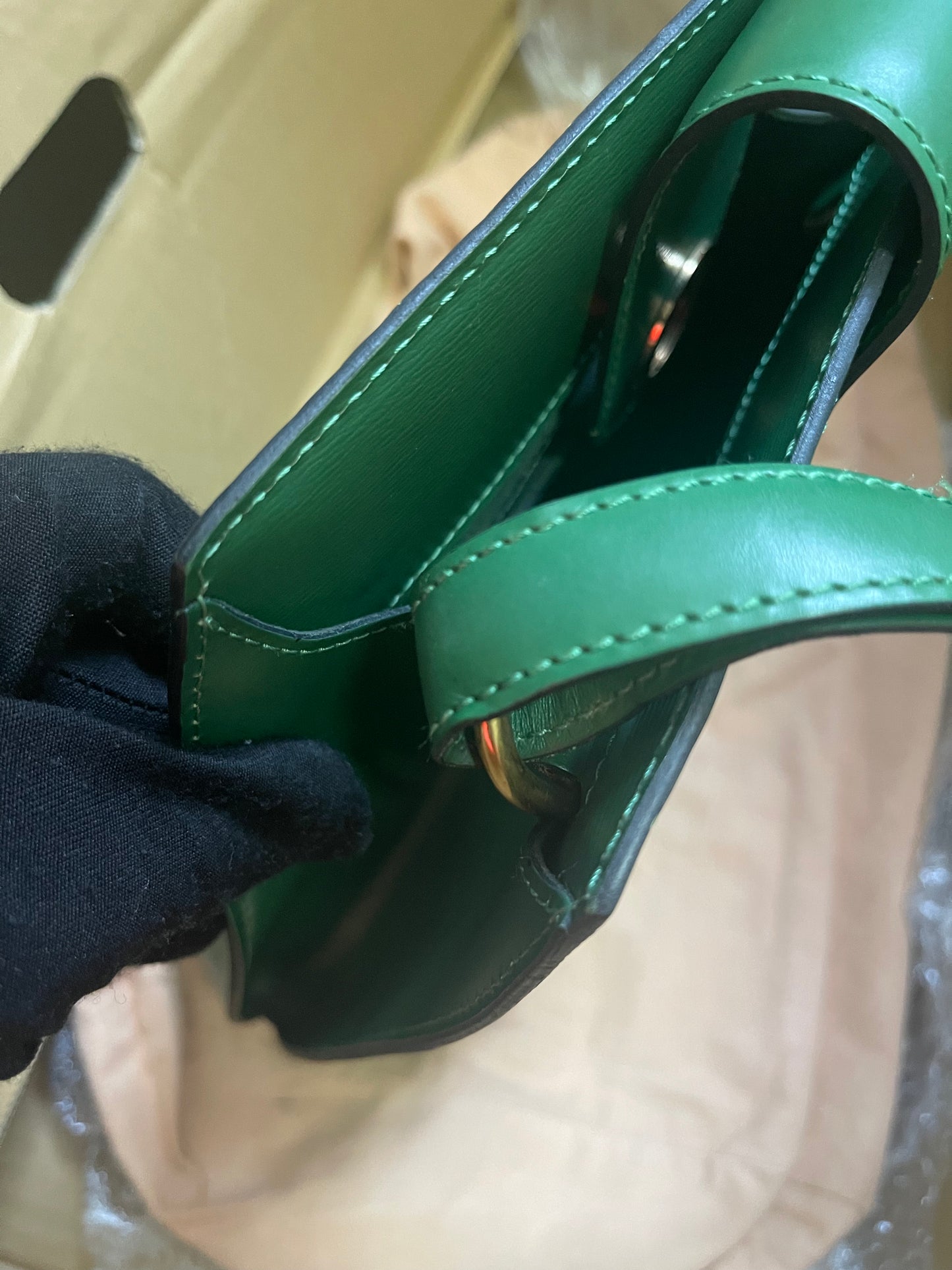 Preloved Louis Vuitton Green Epi Leather Cluny Shoulder Bag