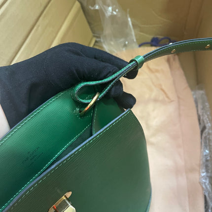 Preloved Louis Vuitton Green Epi Leather Cluny Shoulder Bag