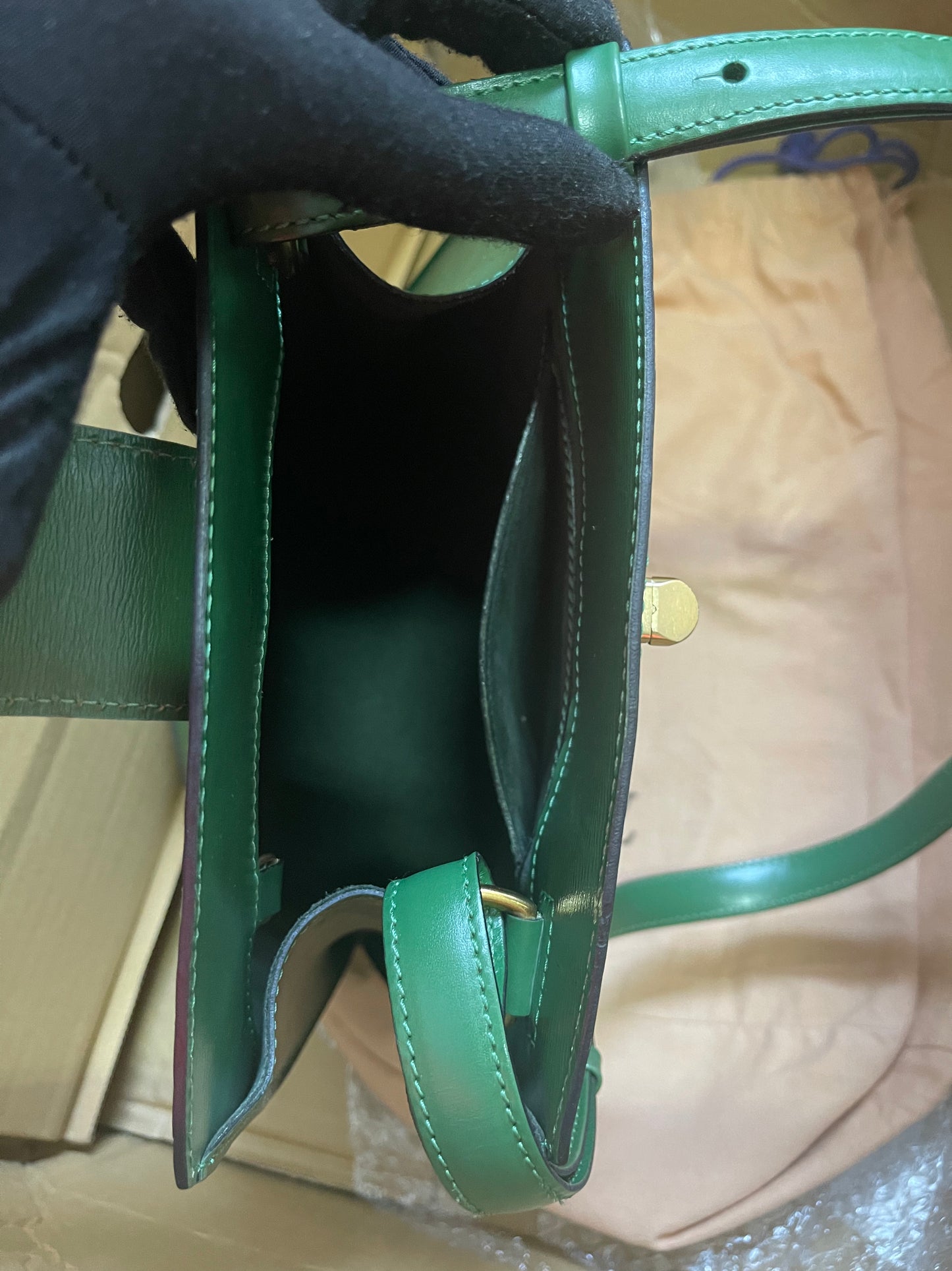 Preloved Louis Vuitton Green Epi Leather Cluny Shoulder Bag