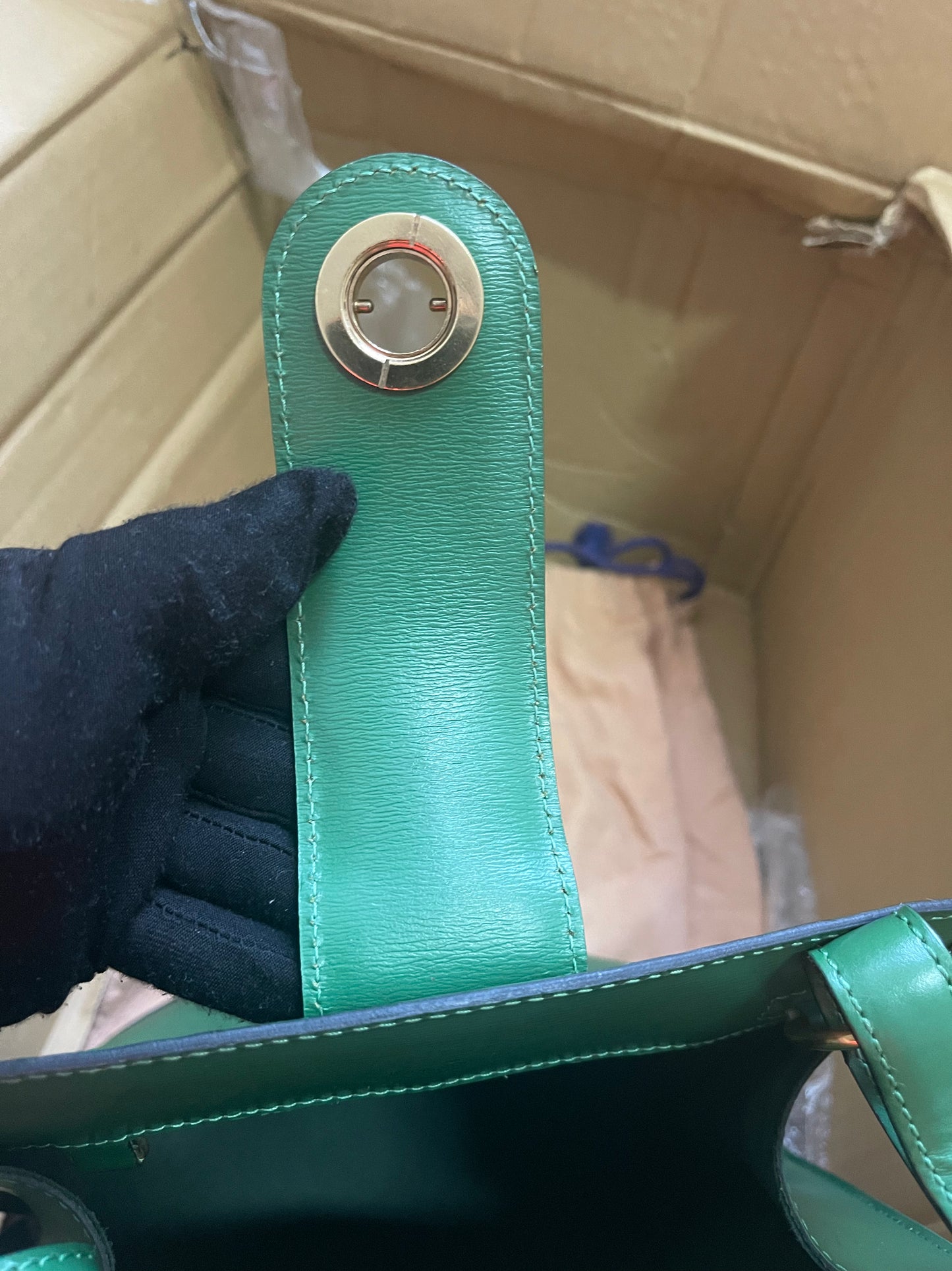 Preloved Louis Vuitton Green Epi Leather Cluny Shoulder Bag