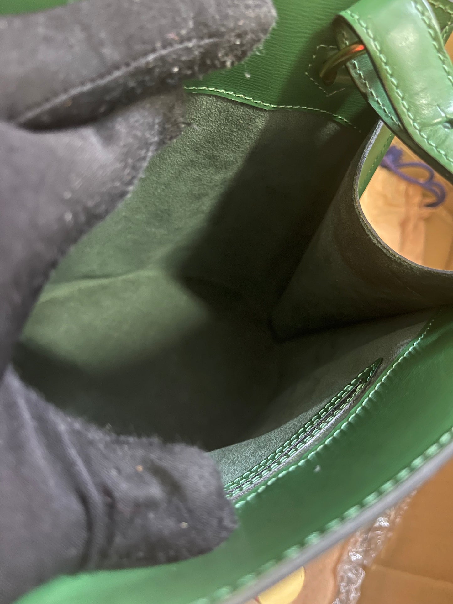 Preloved Louis Vuitton Green Epi Leather Cluny Shoulder Bag