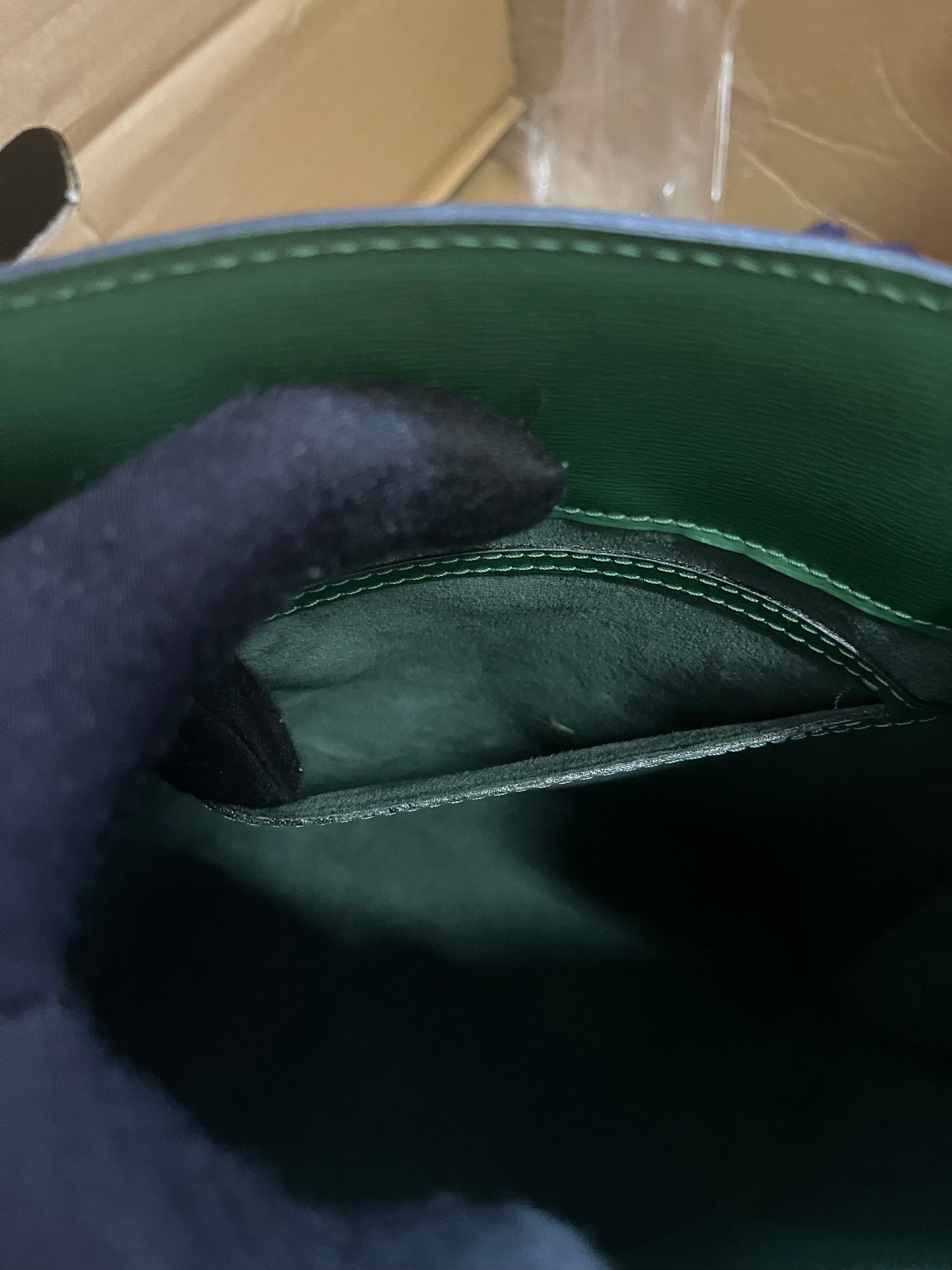 Preloved Louis Vuitton Green Epi Leather Cluny Shoulder Bag