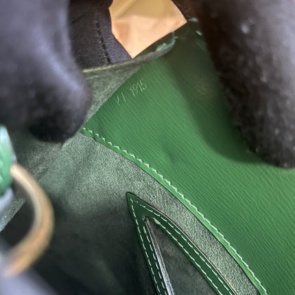 Preloved Louis Vuitton Green Epi Leather Cluny Shoulder Bag