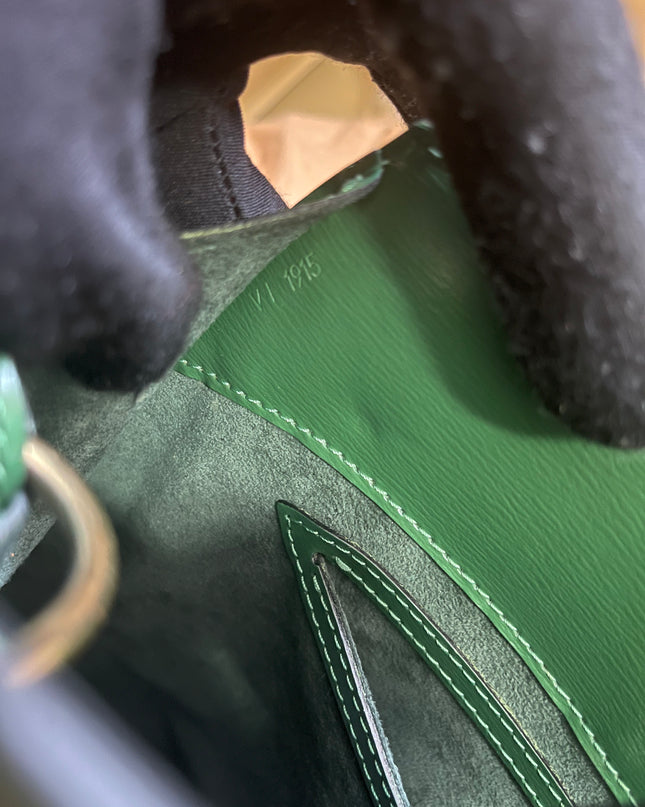 Preloved Louis Vuitton Green Epi Leather Cluny Shoulder Bag