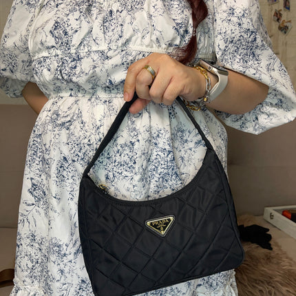 BIG DROP!! Preloved Prada Re-Edition Quilted Nylon Bag – Black