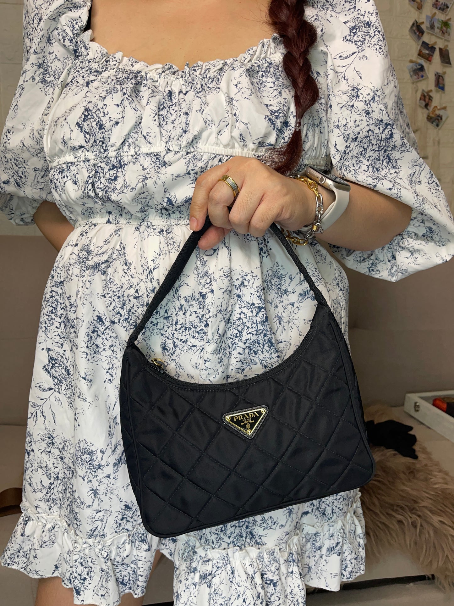 BIG DROP!! Preloved Prada Re-Edition Quilted Nylon Bag – Black
