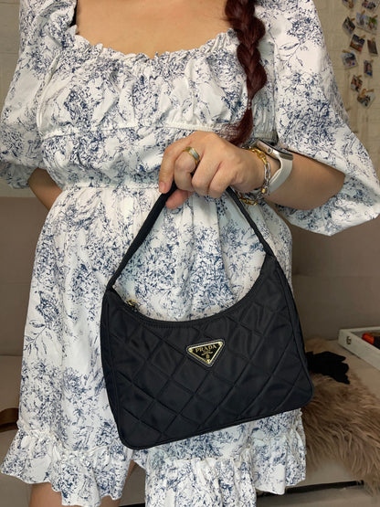 BIG DROP!! Preloved Prada Re-Edition Quilted Nylon Bag – Black