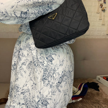 BIG DROP!! Preloved Prada Re-Edition Quilted Nylon Bag – Black