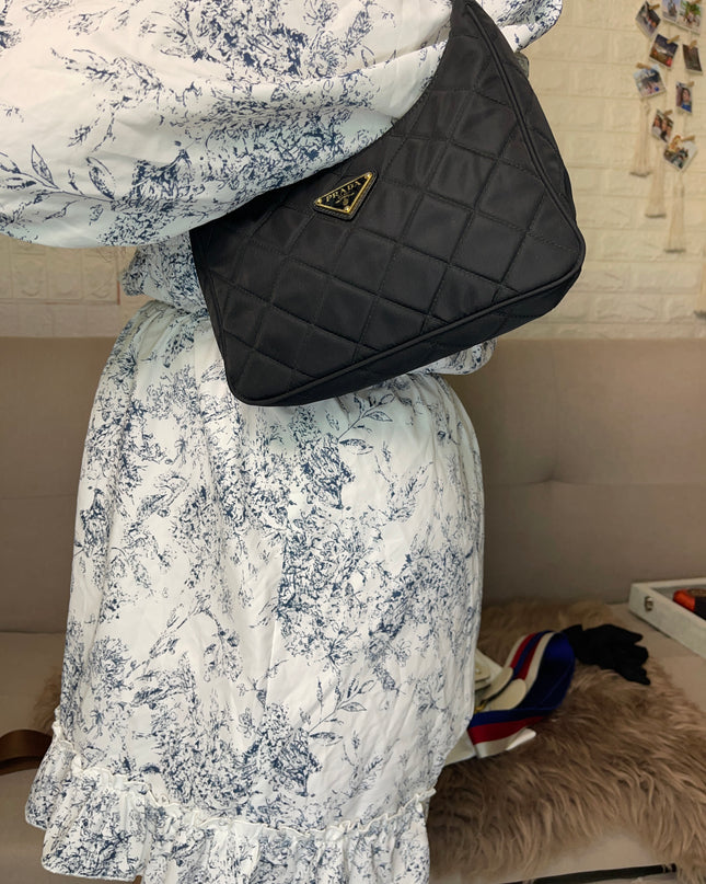 BIG DROP!! Preloved Prada Re-Edition Quilted Nylon Bag – Black