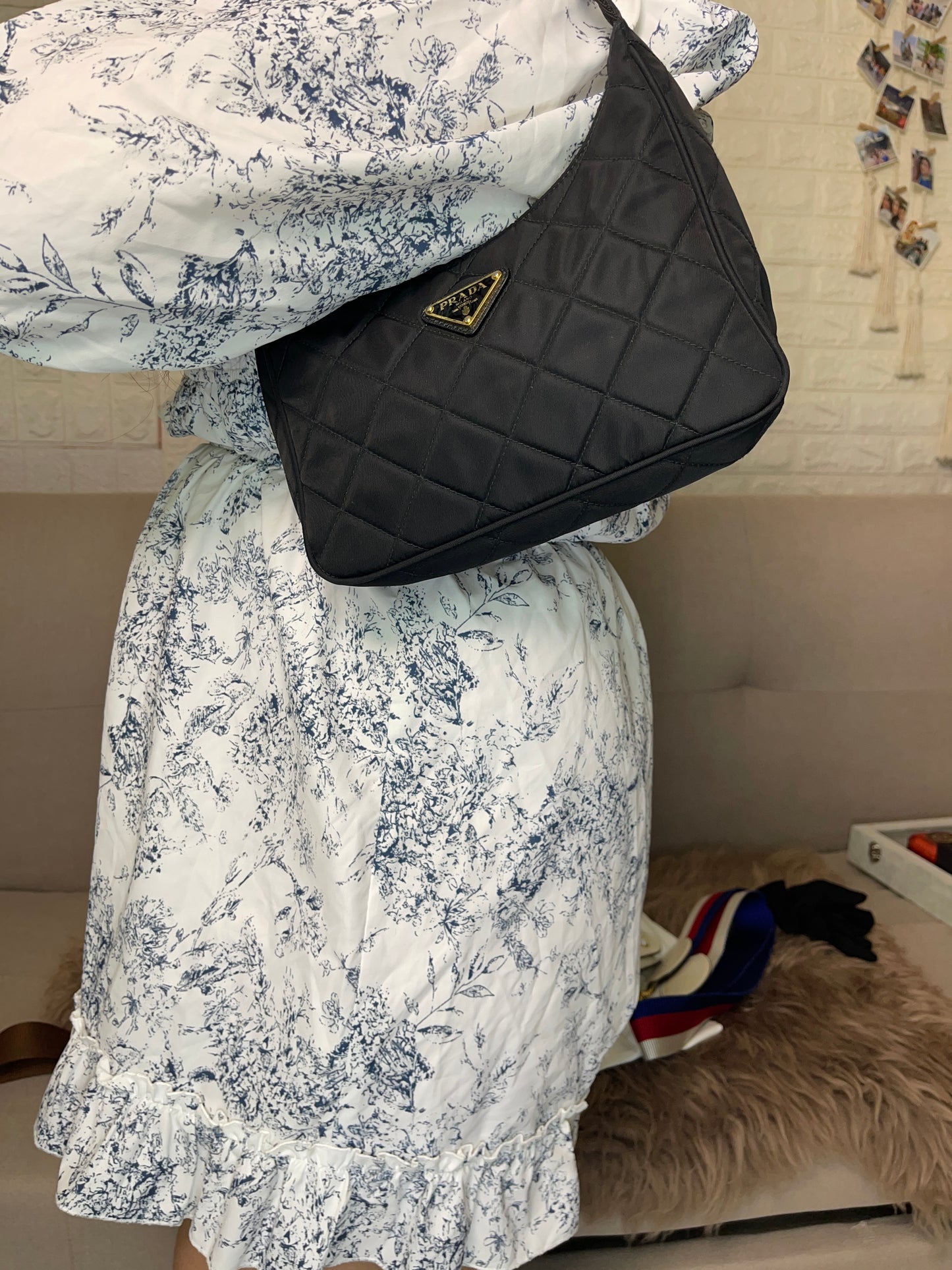 BIG DROP!! Preloved Prada Re-Edition Quilted Nylon Bag – Black