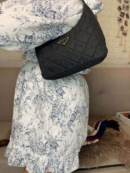 BIG DROP!! Preloved Prada Re-Edition Quilted Nylon Bag – Black