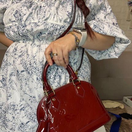 Preloved Louis Vuitton Vernis Alma BB – Red