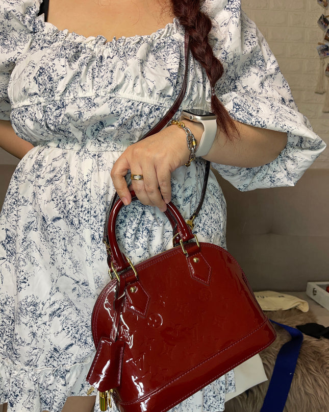 Preloved Louis Vuitton Vernis Alma BB – Red
